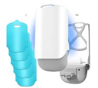 AICase Piège à insectes volants pour intérieur, piège lumineux attraper les mouches des fruits, mouches, moucherons et mouches domestiques, piège à moustiques, mites (1 base à greffer+1 cartouche+5