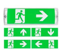 Aicharynic Éclairage de Secours à LED avec Flèches d'Évacuation, Étanche IP65, Signalisation de Sortie de Secours, Inclus 4 Pictogrammes
