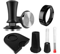 aichilra Kit Barista Café Professionnel 53 mm - Tampon Café Barista avec Ressort Intégré, Accessoires Expresso Complets avec Outil WDT et Tapis de Tamper - Idéal pour Art Latte