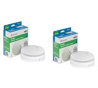 Aico Ei146e Détecteur de fumée Optique avec Alimentation Secteur AC et Pile alcaline de Secours 9 V - Lot de 2