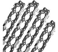 AICOYA Lot de 4 X 45cm Chaînes 0.325" 68 Maillons d'Entraînement 1.6mm 063