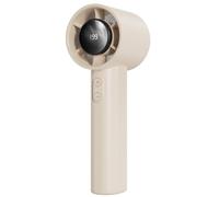 AICPAN Ventilateur Turbo Portable à Main, Batterie Rechargeable, Réglable en Vitesse(de 1 à 199), Jusqu'à 13h, Affichage Numérique, Pour Études Travail Voyages Camping, Cadeau D'été, Jaune