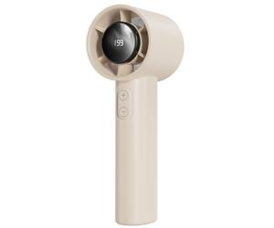 AICPAN Ventilateur Turbo Portable à Main, Batterie Rechargeable, Réglable en Vitesse(de 1 à 199), Jusqu'à 13h, Affichage Numérique, Pour Études Travail Voyages Camping, Cadeau D'été, Jaune