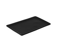 Aida Assiette 31.5 x 20 cm Raw Titanium black