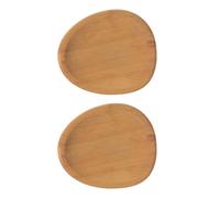 Aida Assiette de fête Raw 13x11.4 cm lot de 2 Bois