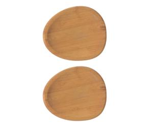 Aida Assiette de fête Raw 13x11.4 cm lot de 2 Bois