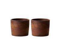 Aida Coquetier Raw teak Lot de 2 Marron