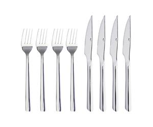 Aida Couverts à steak Raw 8 Pièces Acier inoxydable poli brillant
