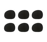 Aida Dessous de verre Raw cuir lot de 6 Black buffalo (noir)