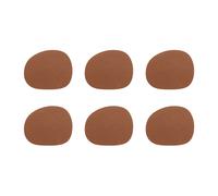 Aida Dessous de verre Raw cuir lot de 6 Brun cannelle (brun)