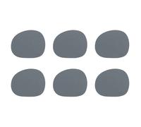 Aida Dessous de verre Raw cuir lot de 6 Grey buffalo (gris)