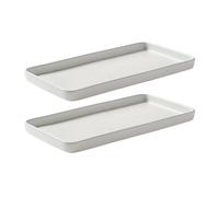 Aida Plat Raw 18x34 cm Lot de 2 Arctic white