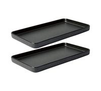 Aida Plat Raw 18x34 cm Lot de 2 Noir titane