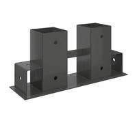 Aide à l'empilement de bois de chauffage 12 pcs Anthracite Acier