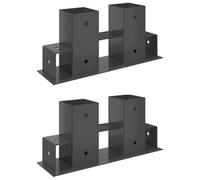 Aide à l'empilement de bois de chauffage 2 pcs Anthracite Acier