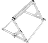 Aide au sciage pour scierie à chaîne - Support à roulettes réglable - Épaisseur de coupe 2,5–14,5 cm - Charge admissible 30–35 kg - Acier inoxydable/fer galvanisé - Dimensions 20×20×14,5 cm - Argent