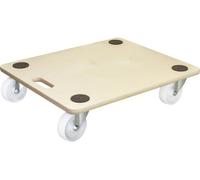 Aide au transport WAGNER BIRKE Multiplex ANTI-RUTSCHPUNKTE - 60 x 49,5 x 13,5 cm, roulettes Ø 100 mm, capacité de charge 400 kg - 20108601