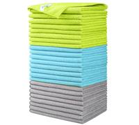 AIDEA Chiffons Microfibre Lot de 24,Torchons Lavette Microfibres Ménage Plus Doux, Plus Absorbants, Non Pelucheux, pour Voiture, Maison, Cuisine, Cenêtres e Vitre,30 x 30cm