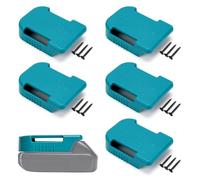 AIDUCHO Lot de 6 supports de batterie pour batterie Makita/Bosch, support de batterie, clip de ceinture, support mural compatible avec les batteries Makita 18 V Lithium Ion BL1860, BL1850, BL1840,