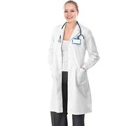 AIESI® Blouse de Docteur laboratoire pour femme 100% Coton blanc sanforisé