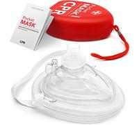 AIESI® Pocket Mask masque de réanimation professionnel pour la respiration bouche-à-bouche avec valve unidirectionnelle et filtre, Masque-réanimateur CPR