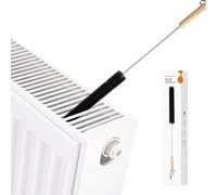 AIEVE Brosse radiateur, 80 cm, Longue Brosse Flexible avec Manche en Bois pour radiateur, Brosse de Nettoyage Multifonction pour radiateur, bourres de sèche-Linge et Machine à Laver