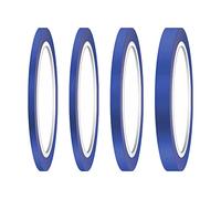 AIEX 4 Rouleaux Ruban Adhésif Couleur, 3/6/12,6mm Ruban de Masquage Fine Line Tape Ruban de Peintre pour Automobile Voiture Bricolage et Arts Décoration École Bureau (Bleu)