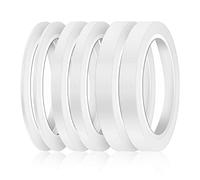 AIEX 6 Rouleaux Ruban Adhésif Couleur, 3/6/12,6mm Large Ruban de Masquage Fine Line Ruban de Peintre for Automobile Voiture École Bureau Projets de Bricolage (Blanc)