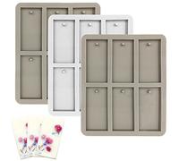 AIFUDA Lot de 3 moules rectangulaires en résine de silicone avec trou de suspension pour porte-clés de Noël, pour la fabrication de bijoux, pendentifs, colliers, porte-clés, loisirs créatifs