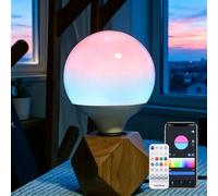 Aigostar 18W 1800LM Ampoule Connectée E27 G120 Bluetooth Mesh/Ampoule LED Intelligente Dimmable Lampe Fonctionne avec Alexa avec Bluetooth Télécommande/RGB+6500K, Dégradé Bicolor