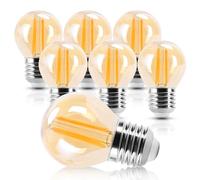 Aigostar Ampoule LED Filament E27,Blanc Chaud 2200K,880LM,8W(équivalent à 64W), Rétro Ampoule Edison LED G45,Lot de 6