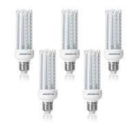 Aigostar Ampoule LED T3 4U E27 15 W, lumière blanche froide 6500K, 1510 lumens. Angle de 360º, IRC ≥ 80, équivalant à ampoule halogène de 99W - Pack de 5