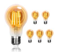 Aigostar Ampoules Edison Vintage E27 4W, 430 Lumens, Blanc Chaud 2200K, Lampe Décorative A60, Idéal pour la Maison, Bars, Café, Restaurant, Non Dimmable, Lot de 5