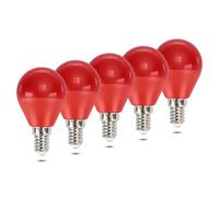 Aigostar Ampoules LED Rouges E14 4W G45, Équivalent 30W, Lot de 5, Lumière Rouge Décorative, Ampoule Colorée pour Intérieur et Extérieur, Noël, Halloween, Fêtes et Restaurants