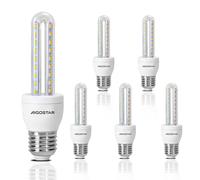 Aigostar Ampoules LED T3 2U E27 lumière chaude 3000K,8W Consommés Équivalent 55W,730 lumens, angle de 360°, Lot de 5 Ampoule LED