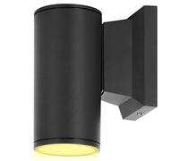 Aigostar Applique Murale Extérieur GU10 Aluminium Éclairage Extérieur, IP65 Étanche Lampe Murale pour Jardin Couloir Entrée Patio, Ampoule non Incluse, Noir