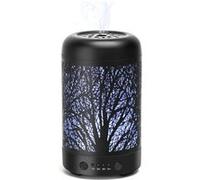 Diffuseur d'Huiles Essentielles Ultrasonique 3-en-1 - 100ml, Humidificateur, Lampe d'Ambiance LED 7 Couleurs, Minuterie 1/2/3H, Design Rétro, USB,
