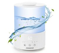 Aigostar Humidificateur d'Air 2,5L Ultra Silencieux avec Diffuseur d’Huiles Essentielles, Minuterie 8H & Veille, Arrêt Auto, 3 Niveaux de Brume, LED 7 Couleurs - Idéal pour Bébé, Chambre, Bureau