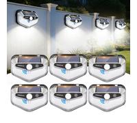 Aigostar Lampe Solaire Extérieur avec Détecteur de Mouvement,Lot de 6 Lumiere Solaires,éclairage 270° Spot Solaire,IP65 Etanche LED murale pour Jardin, Garage, Patio