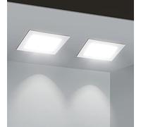 Aigostar LED Encastrable, 12W équivalent à 94W, 6500K Lumière Blanche Froide, Blanc, Spot LED Interieur Encastrable, Ф140-150mm, Pack de 2
