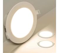 Aigostar LED Encastrable, 18W Équivalent à 175W, Lumière du jour 4000K, Spot LED Interieur Encastrable, Ф190-200mm, Pack de 2