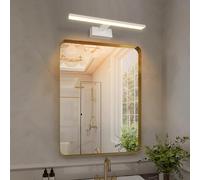 Aigostar Luminaire LED Miroir Salle de Bain 40cm - 8W 560LM Blanc Chaud 4000K IP44， Applique Murale de salle de bain Blanc 230V (Éclairage Cosmétique/Decoration)