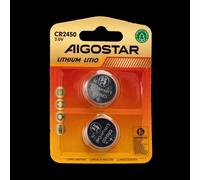 Aigostar Pile bouton CR2450 3 V - 2 pièces