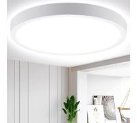 Aigostar Plafonnier LED,24W equivalent 162W,Plafonnier Luminaire 2700LM Haute Luminosité Blanc Froid 6500K,Lampe LED Plafond Applicable à Salon, Cuisine, Chambre,Couloir, Intérieur Ø285*mm*H32mm