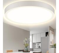 Aigostar Plafonnier LED， 24W equivalent 162W， Plafonnier Luminaire 2700LM Haute Luminosité Lumière Naturelle 4000K，Lampe LED Plafond Applicable à Salon， Cuisine， Chambre ，Couloir,Ø289*mm*H38mm