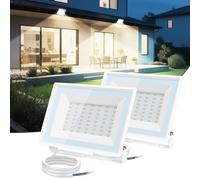 Aigostar Projecteur LED Extérieur 50W,4300lm,Blanche Naturelle 4000K Spot LED Extérieur,IP65 Imperméable Lumière de Sécurité,Pour Jardin,Patio,Cour,Garage, Lot de 2