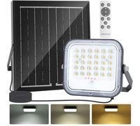 Aigostar - Projecteur Solaire LED d’extérieur avec Grande Panneau Solaire,Dimmable 3000/4000/6500K,4000mAH,Batterie de Grande Capacité,IP66,Lampe Solaire avec Télécommande pour Jardin,Porte,2M Câble.