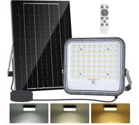 Aigostar Projecteur Solaire LED d’extérieur avec Grande Panneau Solaire,Dimmable 3000/4000/6500K,8000mAH,Batterie de Capacité,Fonction crépusculaire,Lampe Solaire avec Télécommande pour Jardin,Porte