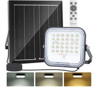 Aigostar Projecteur Solaire LED Extérieur,Panneau Solaire 3000/4000/6500K,4000mAH,IP66