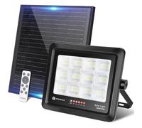 Aigostar Projecteurs solaires extérieurs avec télécommande, 200W émetteurs LED, 6500K, IP65, réglage de luminosité et de minuterie